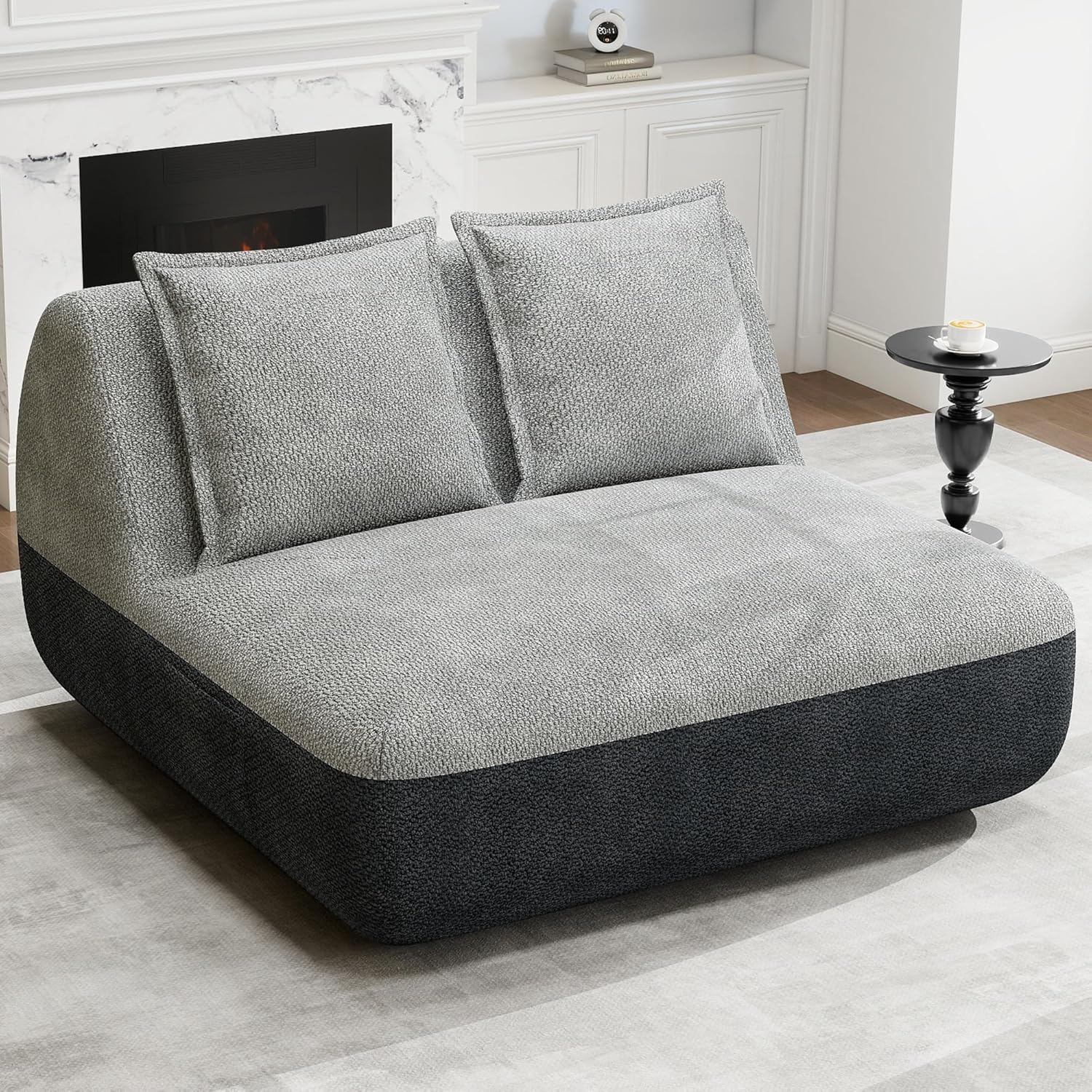 Small Couches for Small Spaces,42” Mini Loveseat Sofa 2-Seater Armless ...