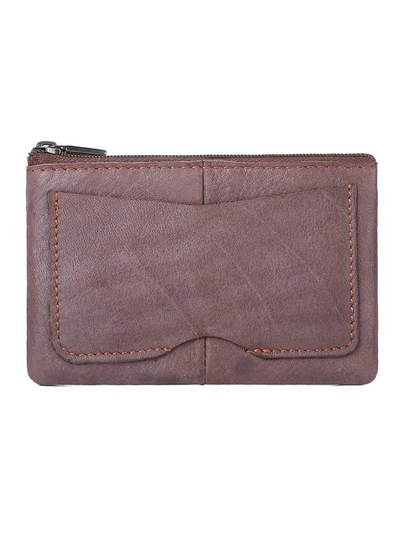 Small Cow Leather Women's And Men's Card Bag Coin Purse Slim Credit Card Holder Key Wallet For Men Women