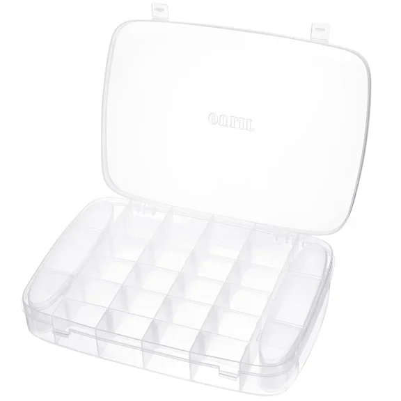 Small Craft Organizer Box Plastic Storage With Dividers Removable Case Trays