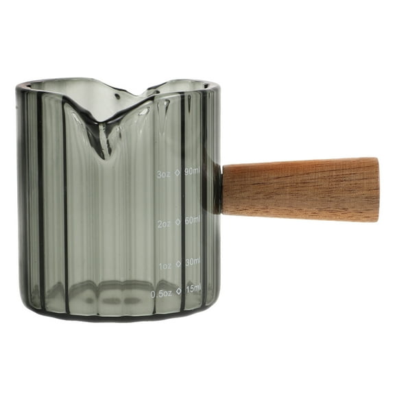 Small Creamer Pitcher Elegant Wave Shaped Glass Creamer Pitcher Coffee Milk Creamer Pitcher Glass Tea Pitcher Serving Milk Frother Cup Creamer Jug