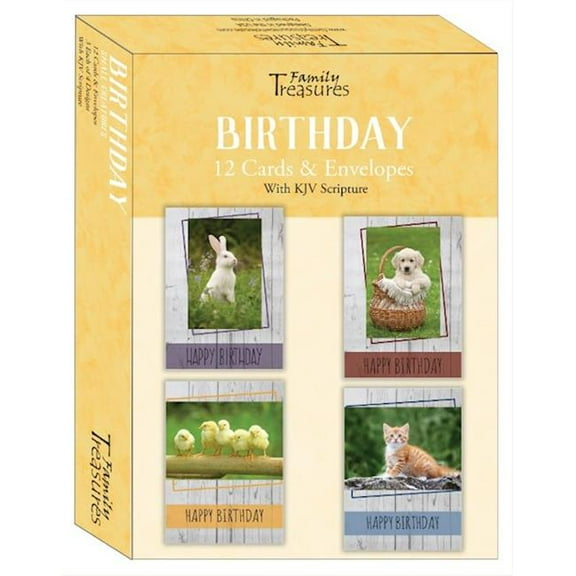 Small Creatures Birthday Boxed Card - Box of 12