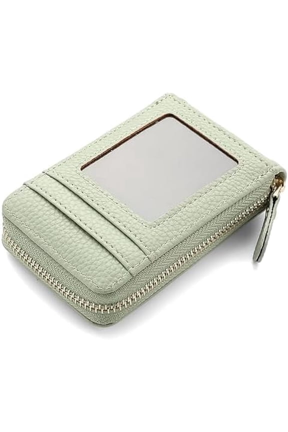 Small Credit Card Holder Lightweight Vegan Leather Accordion Zipper Card Wallet Fashion Rfid Wallet for Women