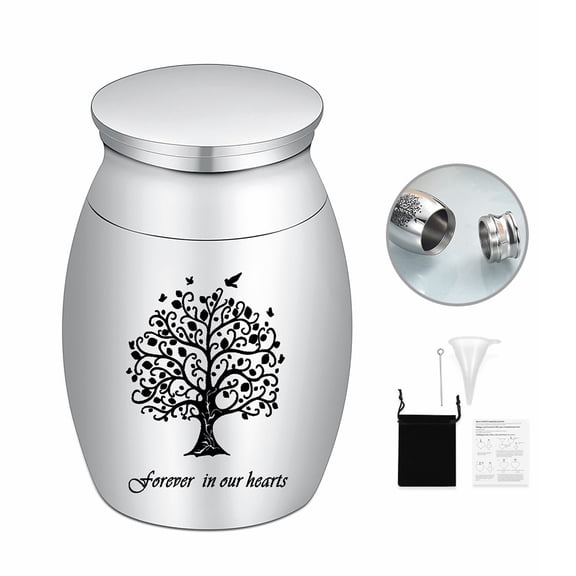 Small Cremation Keepsake Urns for Human Ashes Mini Cremation Urn Small Funeral Urns for Ashes Stainless Steel Cremation Funeral Urn-My Dad My Hero My Angel