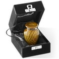 thumbnail image 1 of Small Cremation Urn for Human Ashes, Teak Wood Grain Keepsake Urn with Velvet Case, 1 of 7