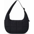 thumbnail image 1 of Small Crescent Puffer Purse Shoulder Bag for Women Nylon Quilted Purses Bag Adjustable Shoulder Strap Puffy bag, 1 of 7