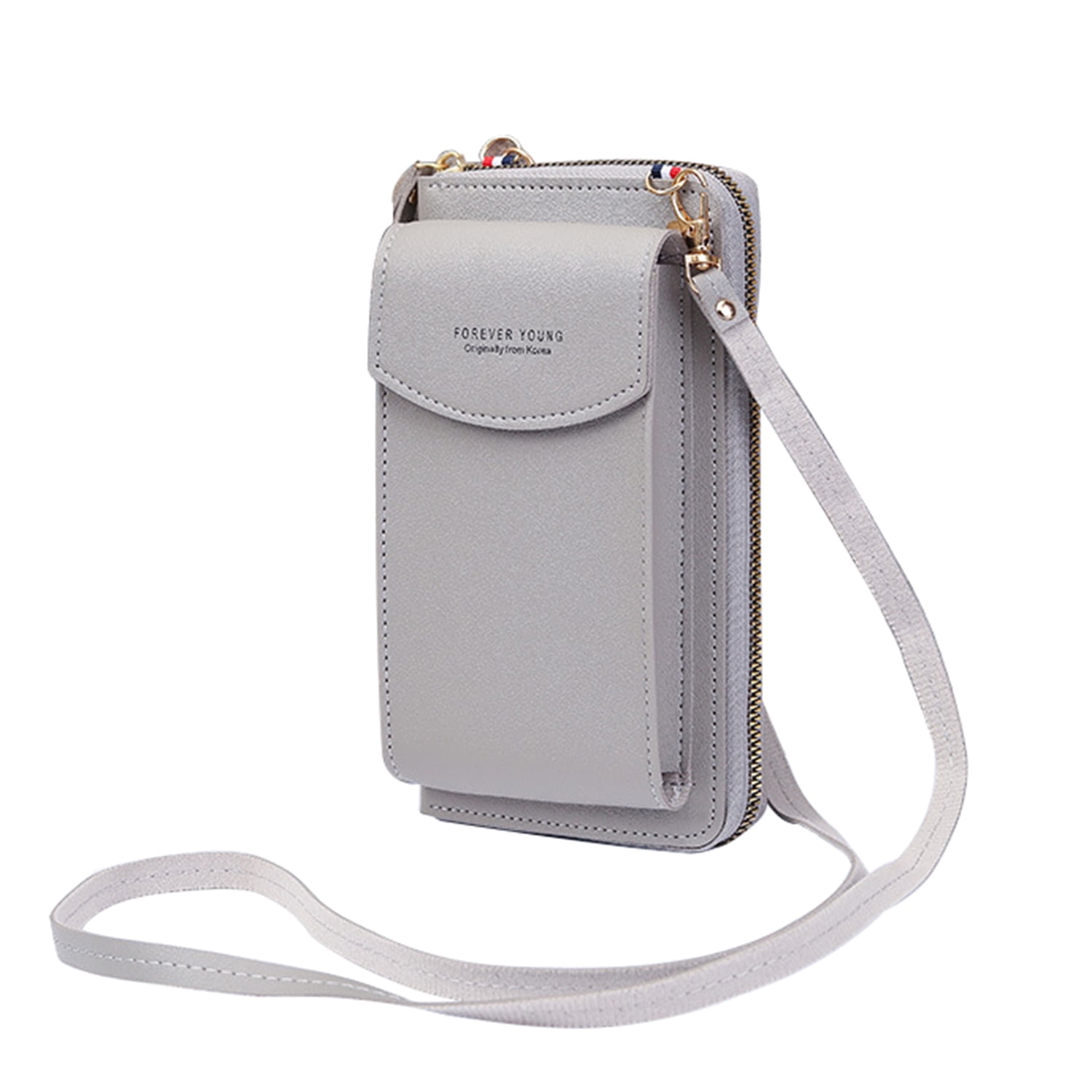Small Cross Body Bag for Women Crossbody Phone Bag Shoulder Purse Phone Bags Ladies Handbag Mobile Phone Pouch Cellphone Message Bag Coin Wallet with Adjustable Detachable Strap Card Slots Gray Walmar...
