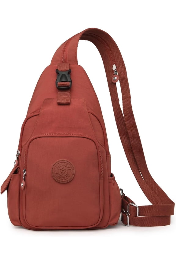 Small Crossbody Backpack Nylon Shoulder Casual Daypack for Women Multipurpose Sling Chest Bag for Hiking Walking Biking Travel Cycling(Dark Grey)