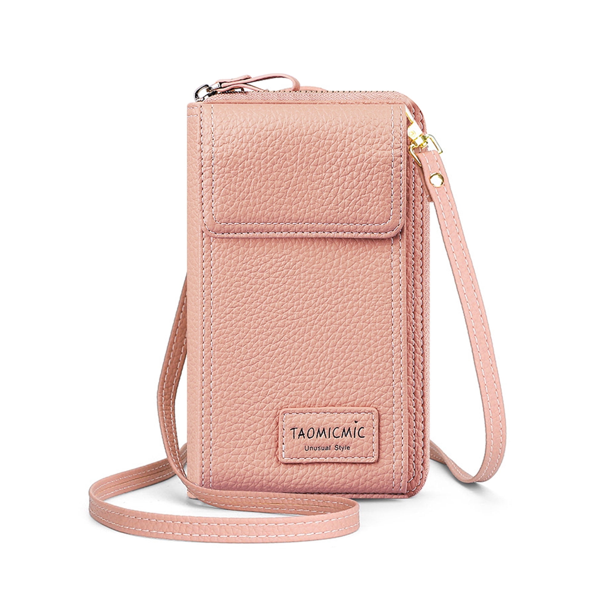 Small Crossbody Bag Cell Phone Purse Leather Cellphone Bag Wallet with Credit Card Slots for Women Mini Shoulder Bags Messenger Pouch Ladies Handbag Clutch Pockets Walmart