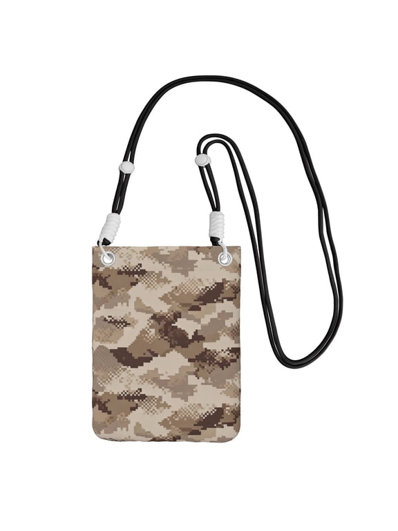 Small Crossbody Bag Desert Digital Camouflage Cell Phone Purses Travel Pouch Shoulder Bag For Women