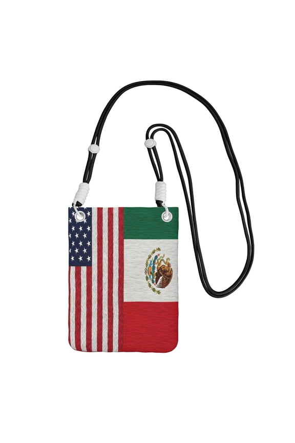 Small Crossbody Bag For Women America Mexican Flag Phone Purse Lightweight Crossbody Pouch