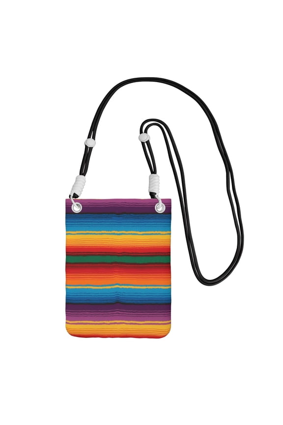 Small Crossbody Bag Mexican Sarape Pattern Cell Phone Crossbody Purse For Women