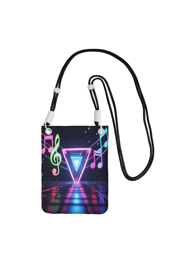 Small Crossbody Bag Musical Note Pattern Cell Phone Crossbody Purse For Women