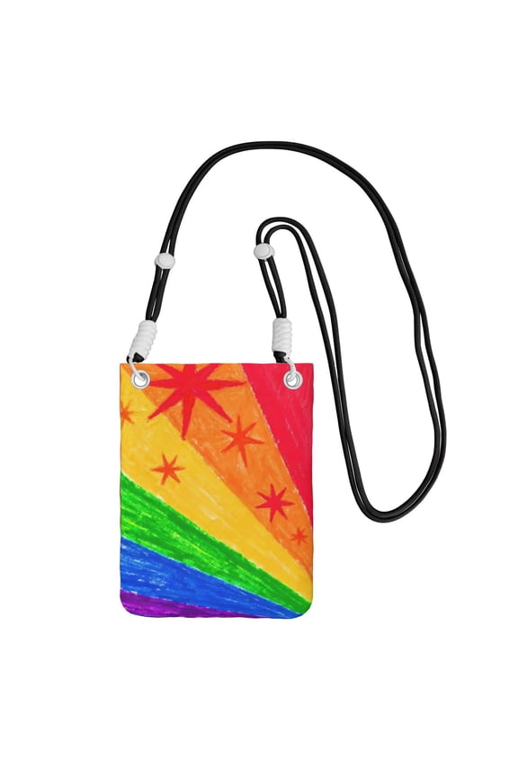 Small Crossbody Bag Pride Rainbow Flag Cell Phone Purses Travel Pouch Shoulder Bag For Women