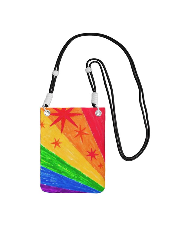 Small Crossbody Bag Pride Rainbow Flag Cell Phone Purses Travel Pouch Shoulder Bag For Women