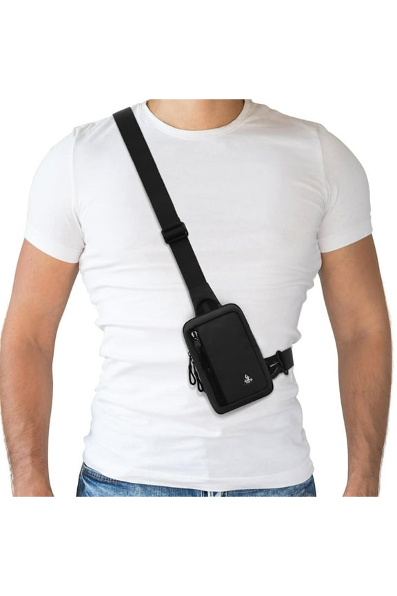 Small Crossbody Bag for Men Women Mini Sling Bag Travel Running Phone Daypack Cross Body Shoulder Bags with Keyholder