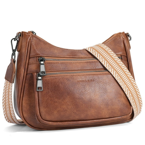 Small Crossbody Bag for Women, Cell Phone Purse Womens Shoulder Handbags Wallet Purse with Credit Card Slots Adjustable Guitar Strap