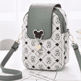 thumbnail image 1 of Small Crossbody Bag for Women, Printed PU Leather Mini Phone Purses with Adjustable Crossbody Strap - Green, 1 of 8