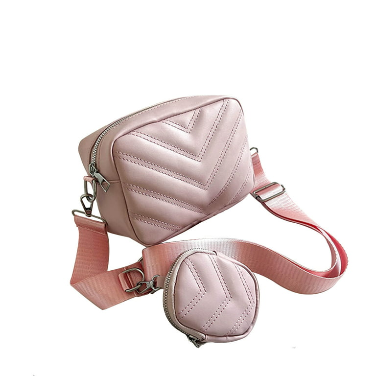 Yuanbang Small Crossbody Bag with Coin Purse Pouch Women Square Snapshot Camera Side Shoulder 2 Size Handbag(Pink), Women's
