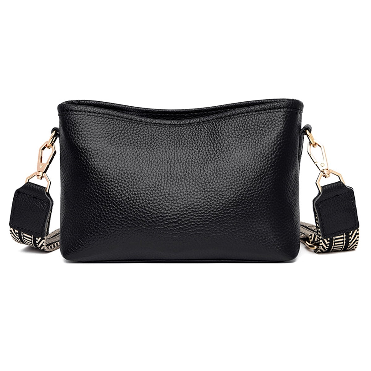 Buy Small Crossbody Bag with Wide Guitar Strap, Thick Strap Camera Cross  Body Bag Leather Shoulder Purse for Women with 2 Strap Online at  desertcartINDIA
