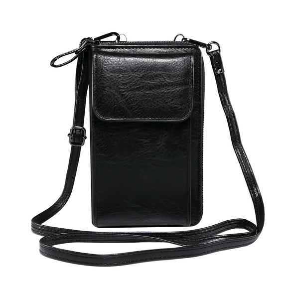 Small Crossbody Bags for Women, Removable Rfid Blocking Card Holder for Samsung Galaxy S24/S24+/S24 Plus/S24 Ultra 5.5/6.9/7.2 Inch, Mini Cell Phone Purse, Black