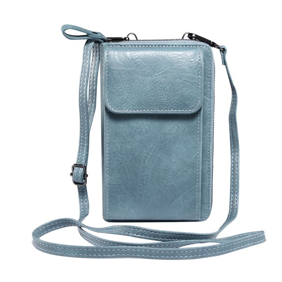 Small Crossbody Bags for Women, Removable Rfid Blocking Card Holder for Samsung Galaxy S24/S24+/S24 Plus/S24 Ultra 5.5/6.9/7.2 Inch, Mini Cell Phone Purse, Skyblue