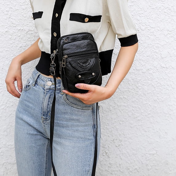 Small Crossbody Bags for Women Adjustable Strap Retro Lightweight Cell Phone Purse Multi-Function Shoulder Bag