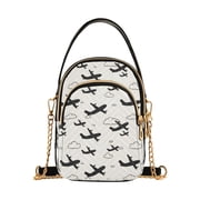 Small Crossbody Bags for Women Airplane Cloud Cute Cell Phone Wallet Multi Zipper Pockets Purse Handbag