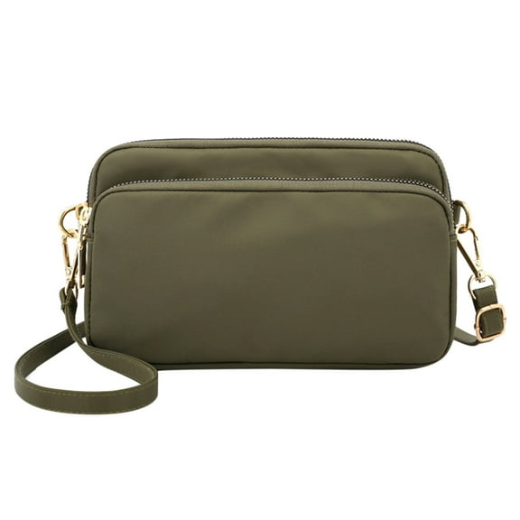Small Crossbody Bags for Women Belt Bag Fanny Pack Fashion Purse Handbag Wallet Waterproof Nylon with Adjustable Strap Green