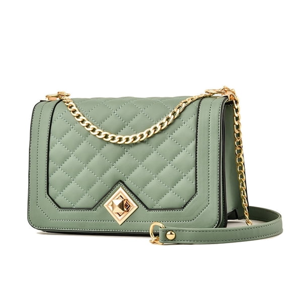 Small Crossbody Bags for Women Cute Pu Leather Quilted Shoulder Bag Clutch Evening Satchel Purses with Chain Strap