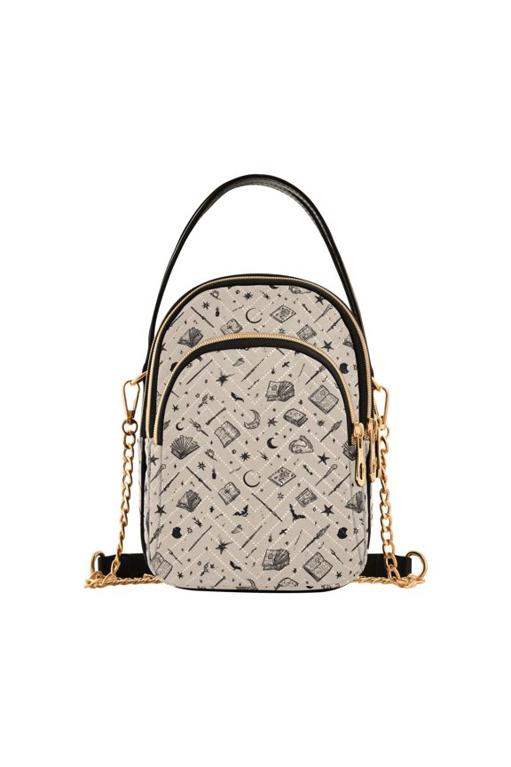 Small Crossbody Bags for Women Magical Elements Cute Cell Phone Wallet Multi Zipper Pockets Purse Handbag