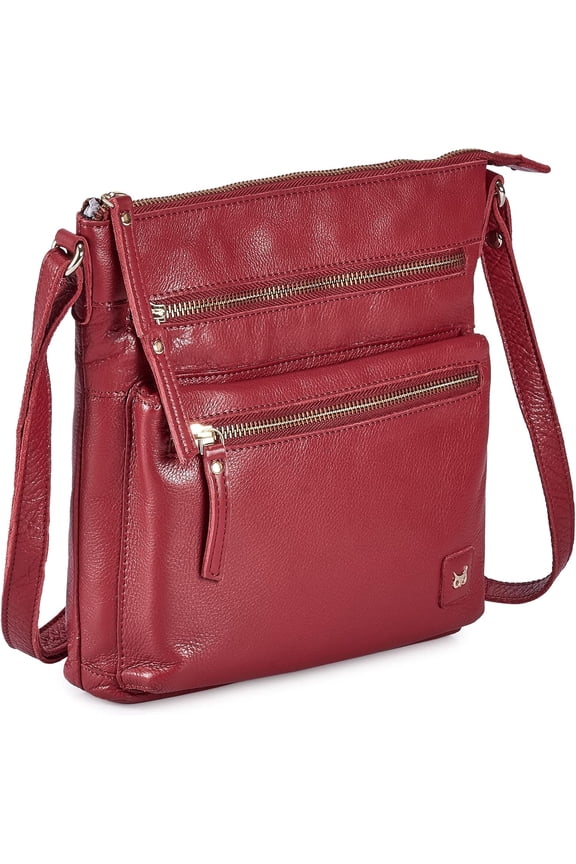 Small Crossbody Bags for Women Real Leather Purse Handbags Crossover Over the Pocketbook