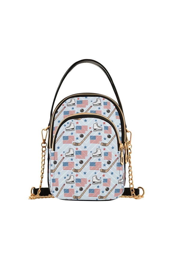Small Crossbody Bags for Women Skates Flag Cute Cell Phone Wallet Multi Zipper Pockets Purse Handbag