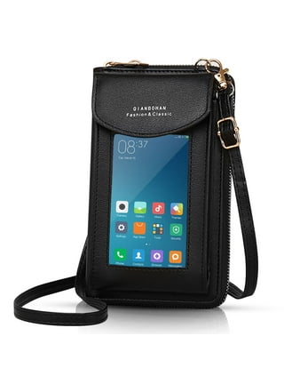 Spencer Mini Cell Phone Purse Small Crossbody Shoulder Bag Smartphone Nylon  Pouch Wallet for Women Girls (4.7 * 2.7 * 7.1,Black)
