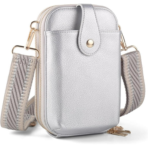 Small Crossbody Cell Phone Bag for Women, Mini Crossbody Wallet Phone Shoulder Handbag Purse with Credit Card Slots