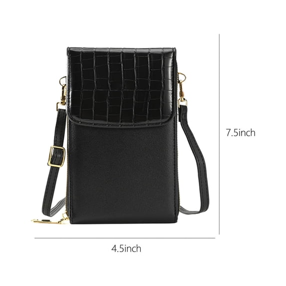 Small Crossbody Cell Phone Purse,Credit Card Slots Wallet Bag,Upgraded Zipper Secure Closure,Large Phone Compatible Pocket,Adjustable Shoulder Strap,Women Daily Travel Carry Essentials