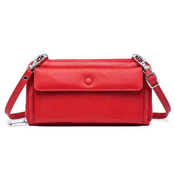 KAWELL Small Crossbody Cell Phone Purse for Women, Genuine Leather Ladies Mini Messenger Shoulder Handbag Wallet with Credit Card Slots