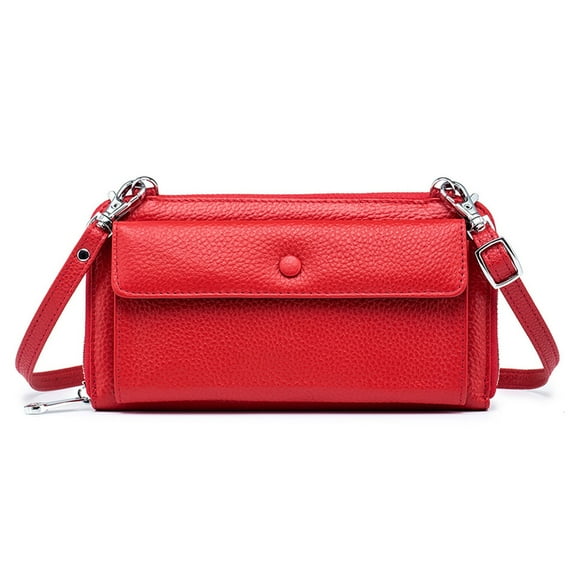 KAWELL Small Crossbody Cell Phone Purse for Women, Genuine Leather Ladies Mini Messenger Shoulder Handbag Wallet with Credit Card Slots
