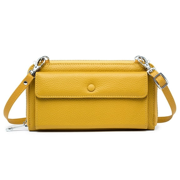 KAWELL Small Crossbody Cell Phone Purse for Women, Genuine Leather Ladies Mini Messenger Shoulder Handbag Wallet with Credit Card Slots