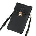 thumbnail image 1 of Small Crossbody Cell Phone Purse for Women, Mini Messenger Shoulder Handbag Wallet with Credit Card Slots,black,black，G110691, 1 of 5