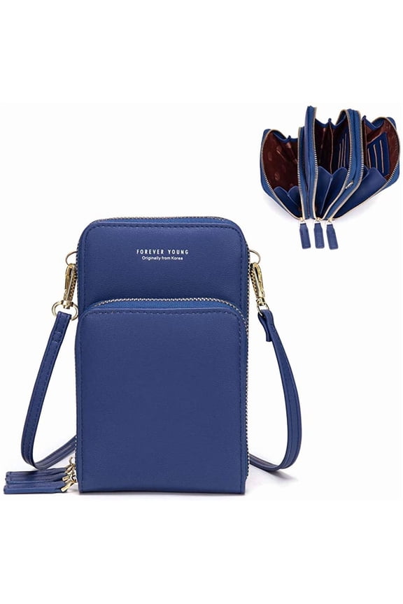 Small Crossbody Cell Phone Purse for Women, Mini Messenger Shoulder Handbag Wallet with Credit Card Slots