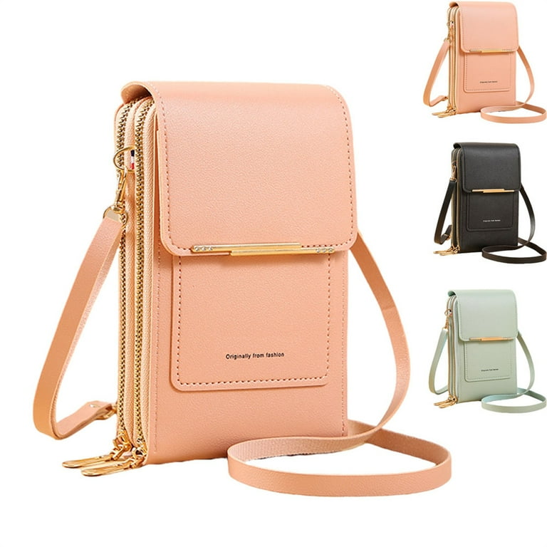Small Crossbody Cell Phone Purse for Women Touch Screen Bag Shoulder Handbag Wallet Pink Walmart