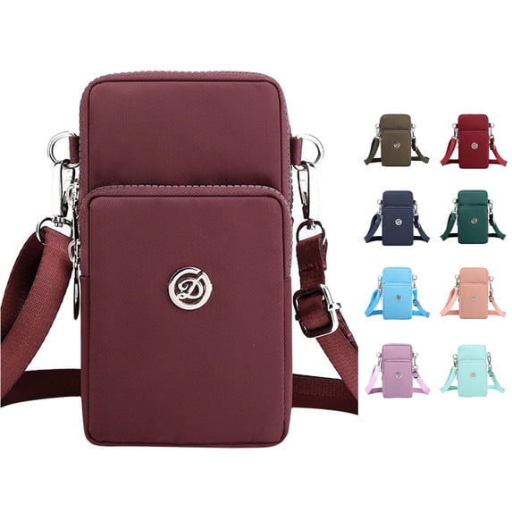 Small Crossbody CellPhone Purse For Women Mini Messenger Shoulder Handbag Wallet With Credit Card Slots