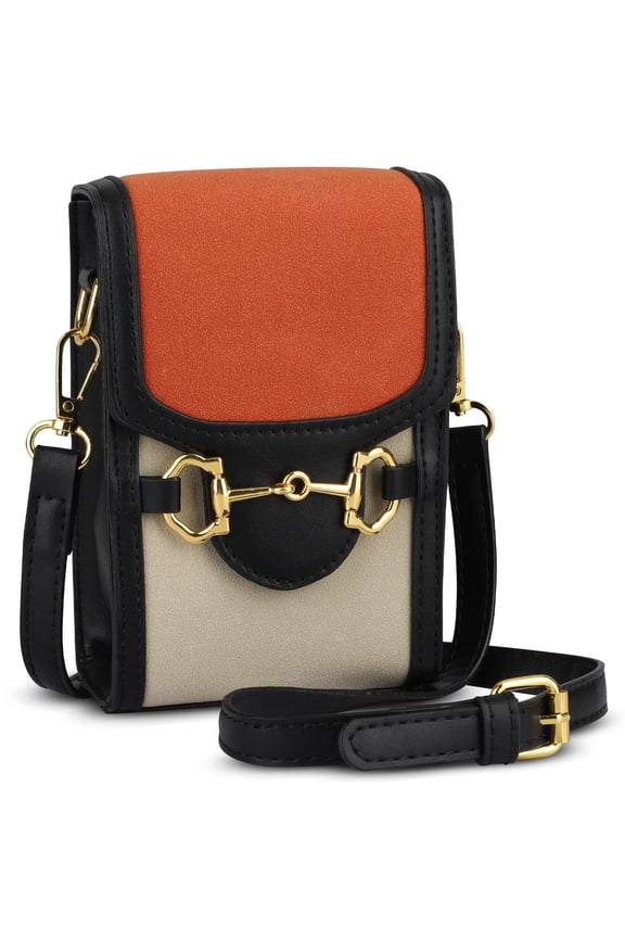 Small Crossbody Cellphone Bag, Leather Cell Phone Shoulder Purse with Adjustable Strap Fits for iPhone 13 12 Pro Max, Samsung S21 S20