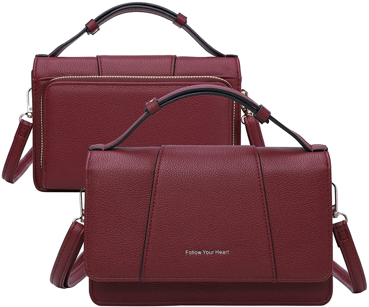 Small Crossbody Handbag for Women, Lightweight Shoulder Messenger Bag Clutch Purse Top Handle Phone Bag