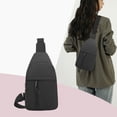 thumbnail image 1 of Small Crossbody Purse,Chest Bag Fabric Material Crossbody Bag Sports Chest Bag Portable Multi Pocket Storage,Small Sling Bag for Women Men,Sling Backpack Chest,Shoulder Bag(Black 12*7in), 1 of 6