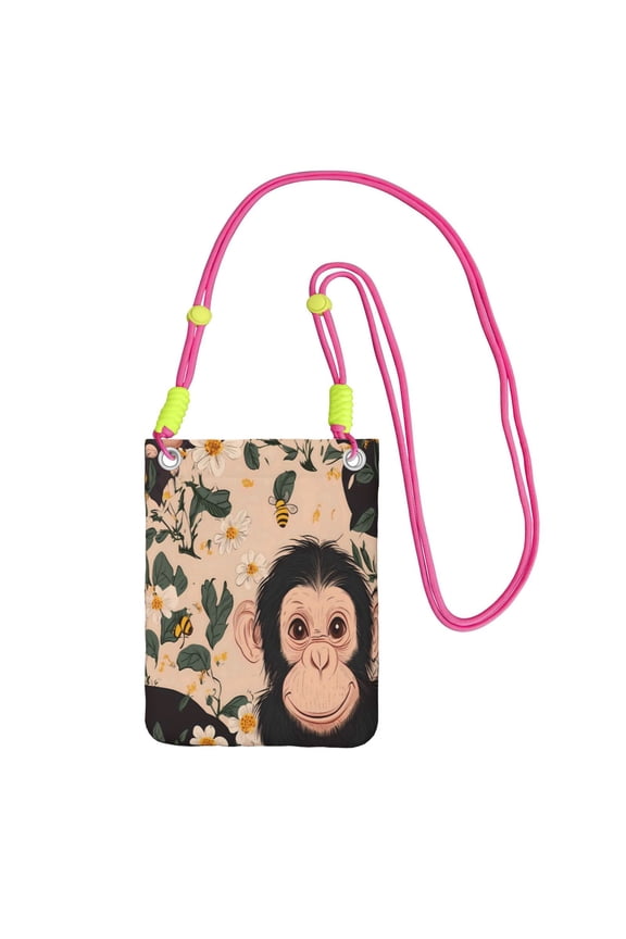 Small Crossbody Purse Women Carry Cell Phone Bag Mini Shoulder Purse Wallet Smart Phone Wallet Little Orangutan