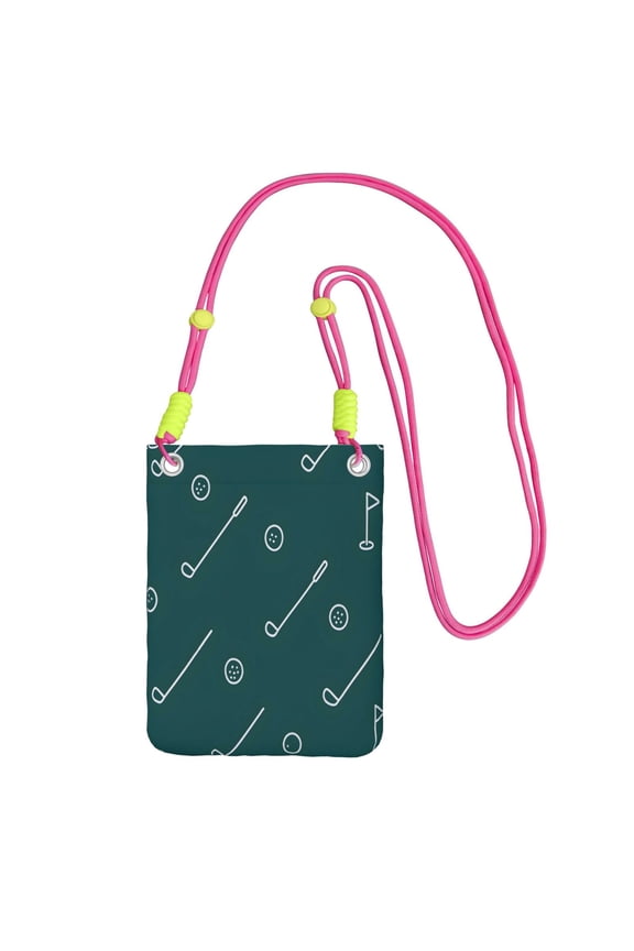Small Crossbody Purse Women Carry Cell Phone Bag Mini Shoulder Purse Wallet Smart Phone Wallet Minimalist Golf Pattern