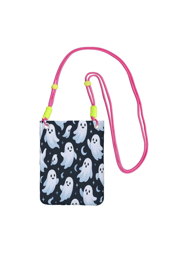 Small Crossbody Purse Women Carry Cell Phone Bag Mini Shoulder Purse Wallet Smart Phone Wallet Spooky Ghost Halloween Pattern