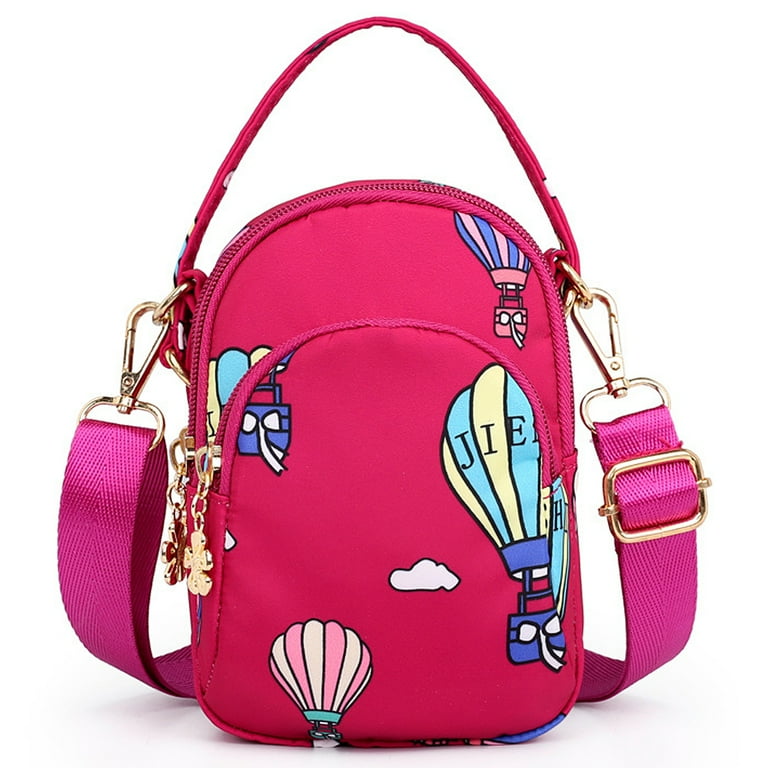 Small Crossbody Purse for Girls Cell Phone Wallet Shoulder Bag Rose red balloon G109282