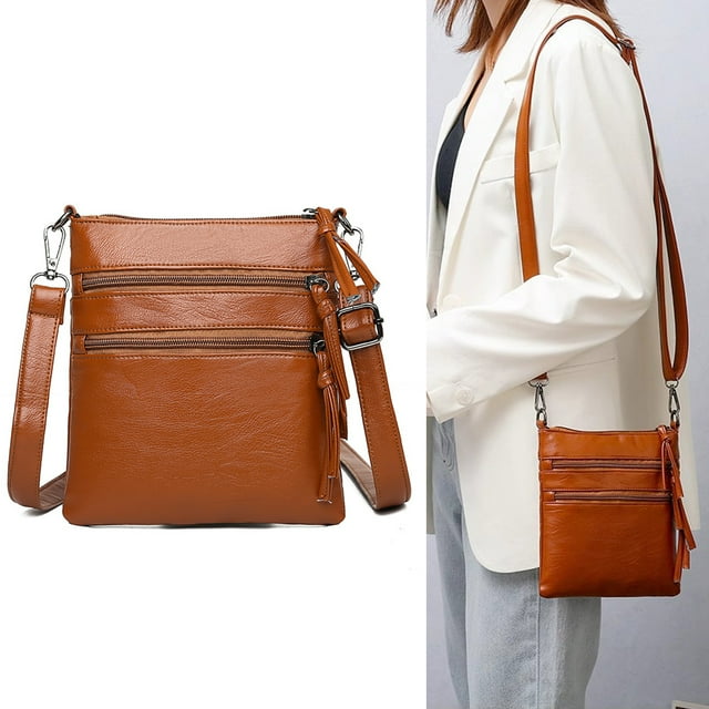 Small Crossbody Purses and Handbags for Women(Brown)